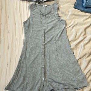 Kids large gray button-down dress